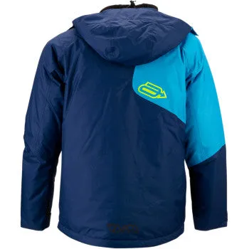 Arctiva Men's Hooded Pivot 4 Snowmobile Jacket Blue/Hi Vis