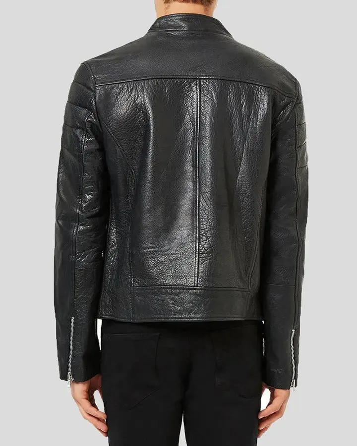 Barret Black Motorcycle Leather Jacket