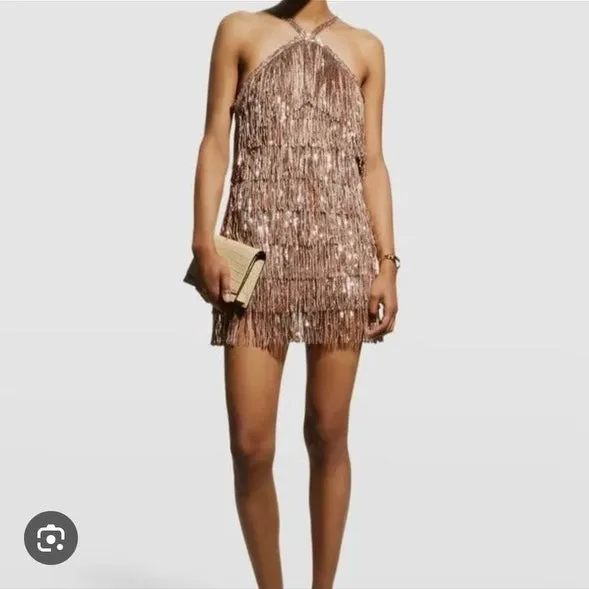 Bronx and Banco Shiny Tassel Dress