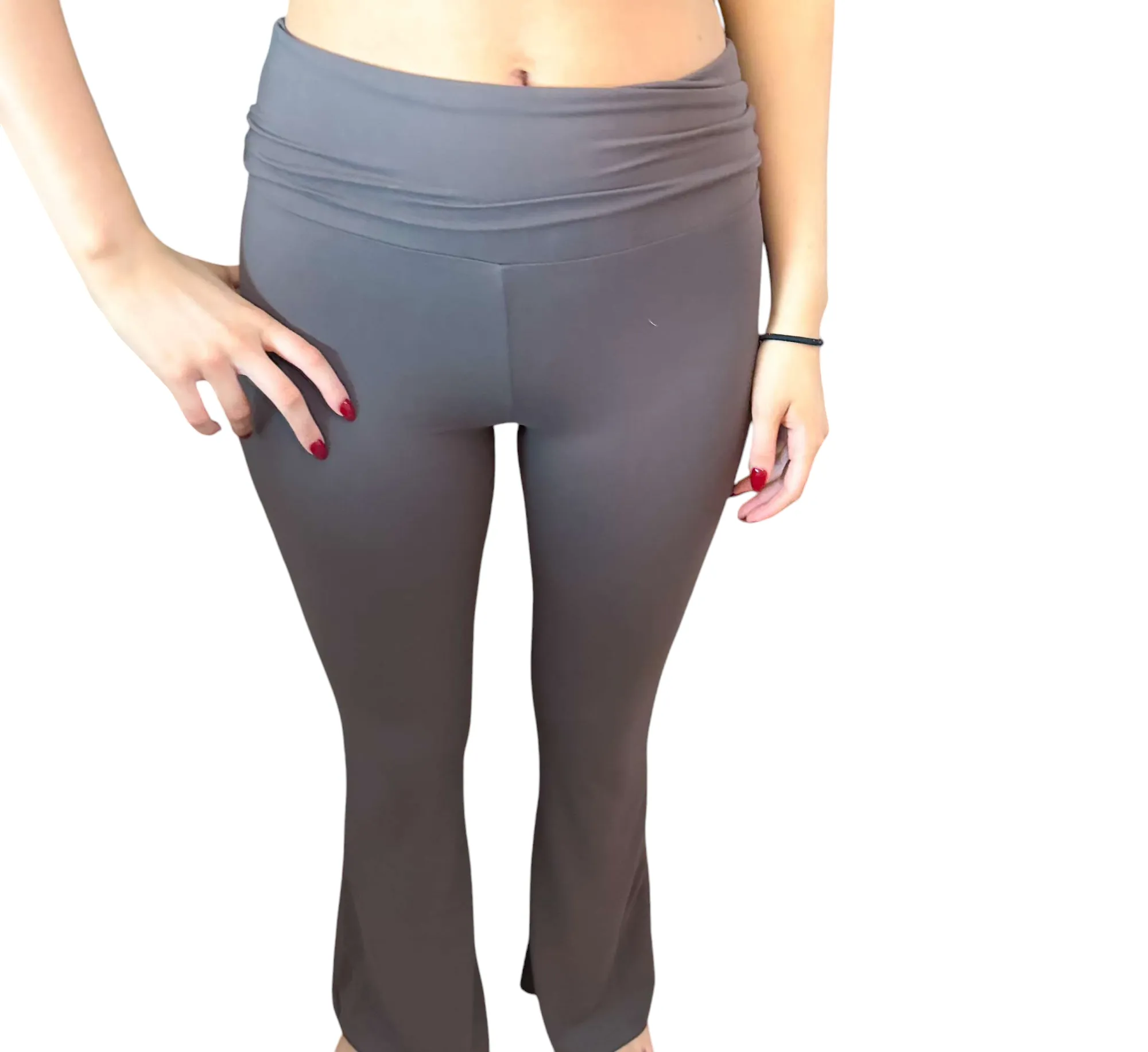 Brown flare leggings