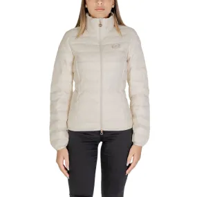 EA7 Emporio Armani Cream Polyamide Jackets & Coat