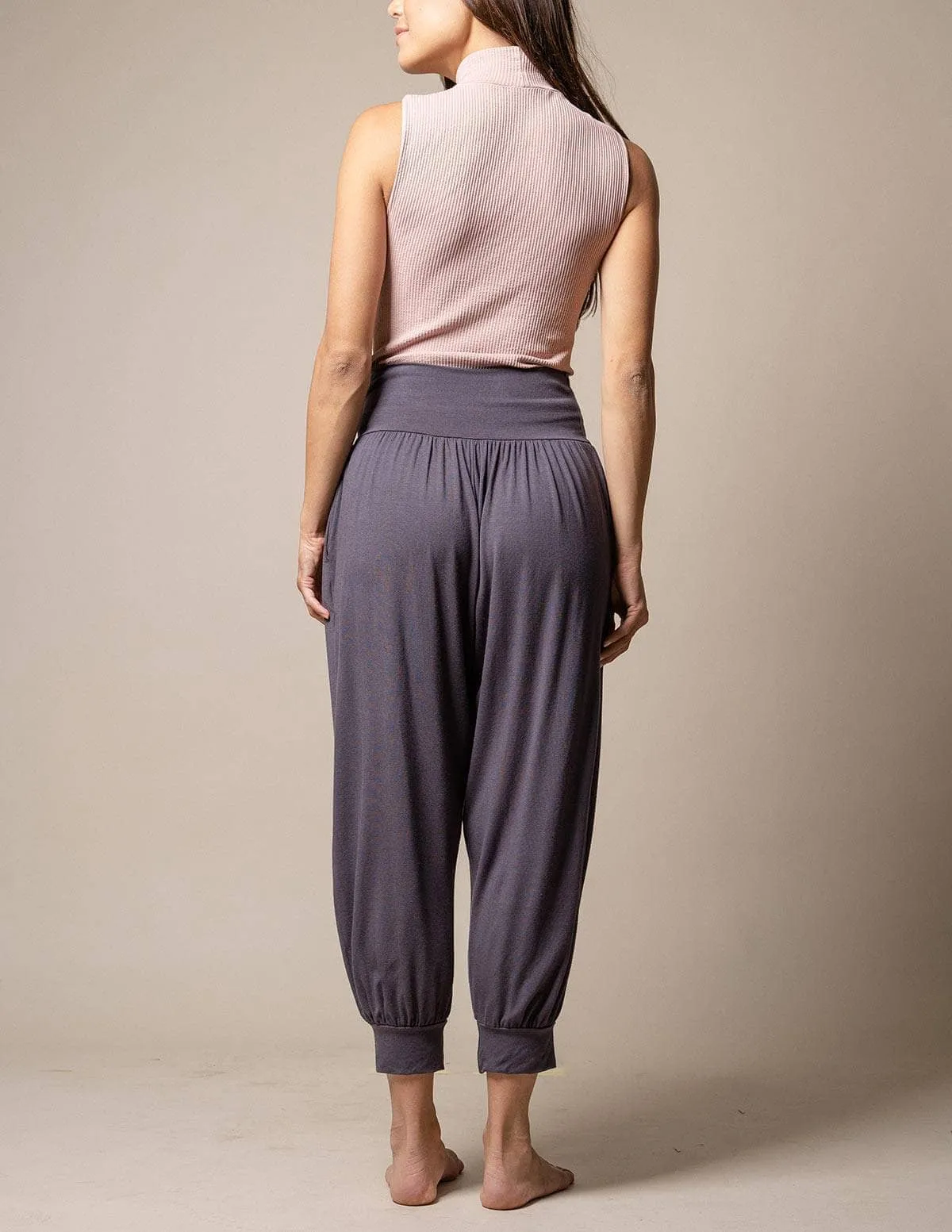 Flowy Harem Pants - Charcoal