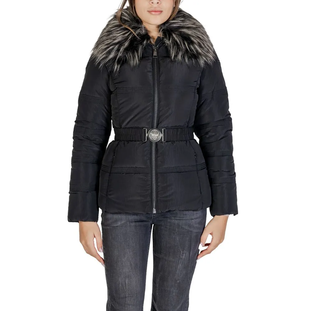 Guess Black Polyamide Jackets & Coat