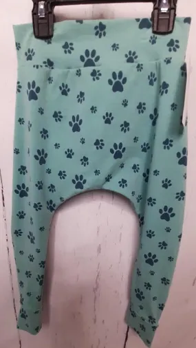 Harem Pants Legging Paws Green/Blue  Baby 2-3yr  bfbpg423y