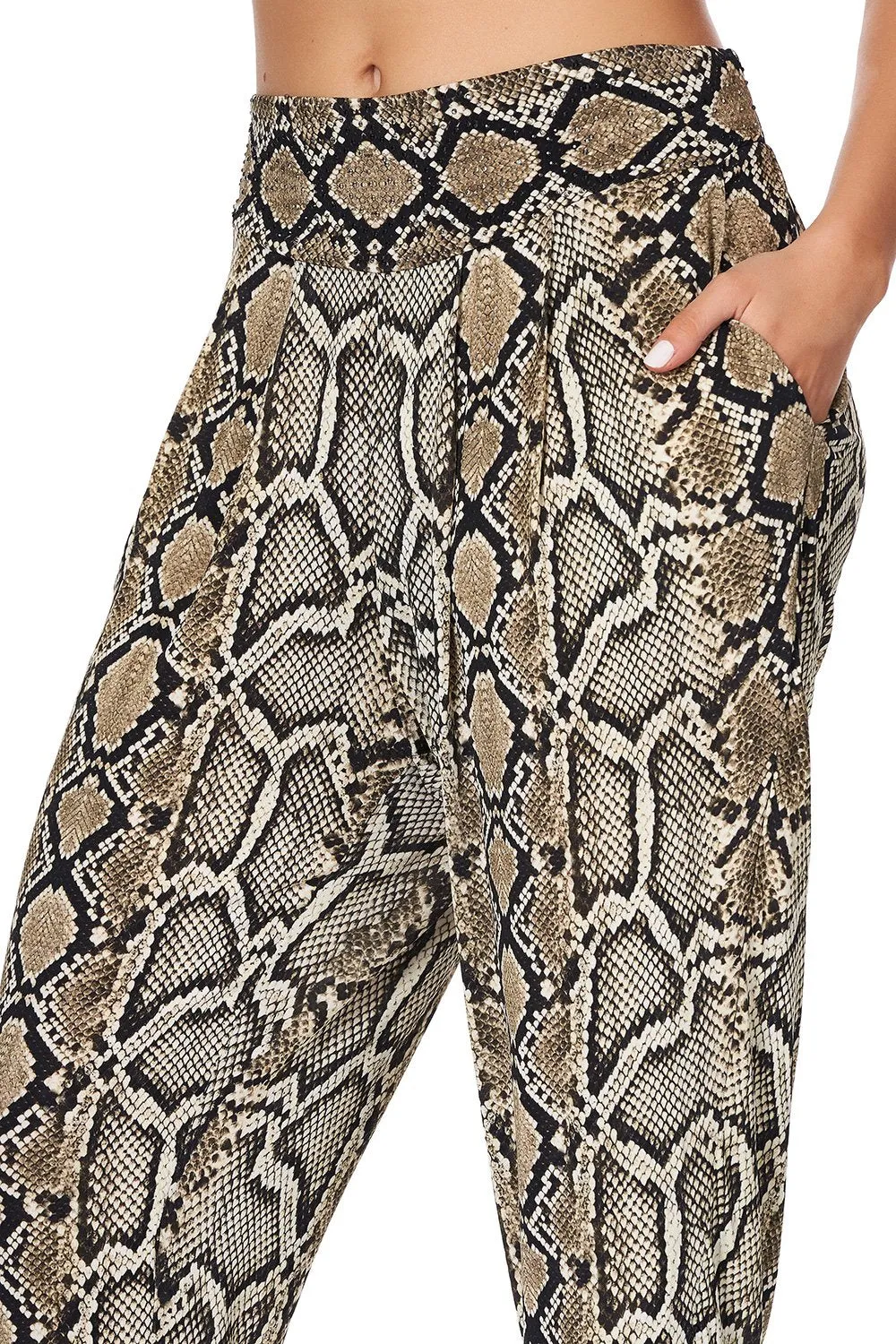 HAREM PANTS WITH FRONT PLEATS KAKADU BOO