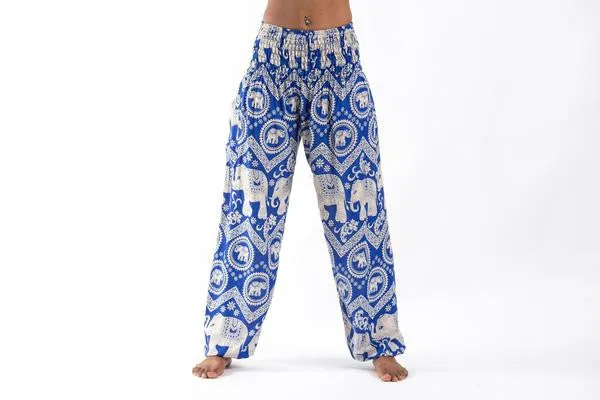 Imperial Elephant Harem Pants in Blue