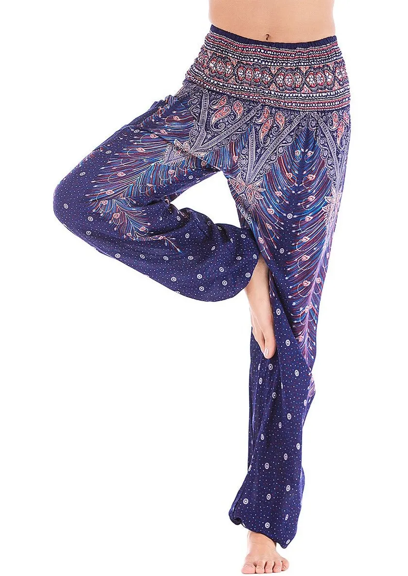 Indigo Peacock Harem Pants