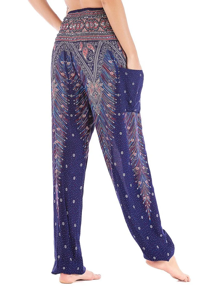 Indigo Peacock Harem Pants