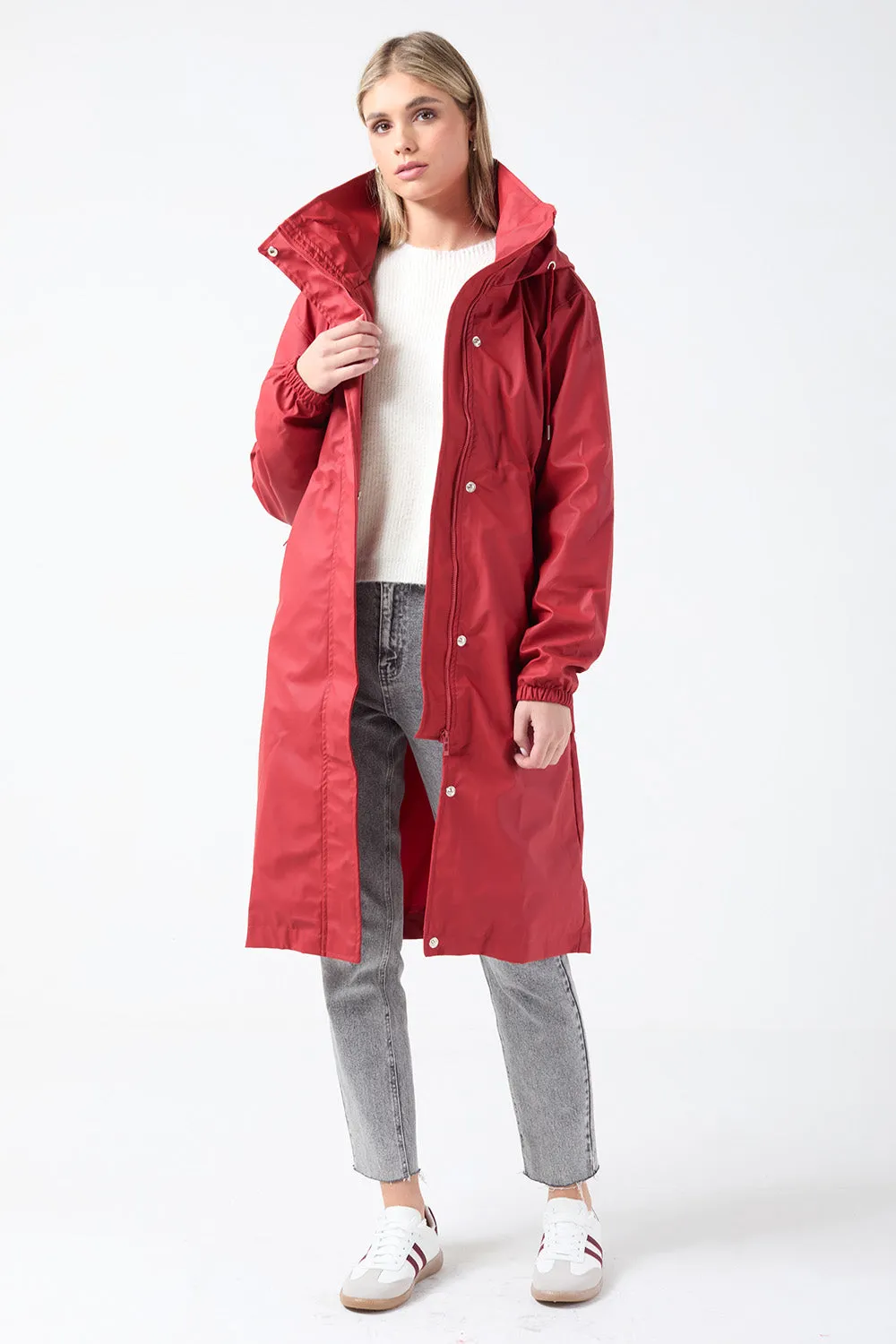 Marc Angelo Longline Raincoat MA11422 RED