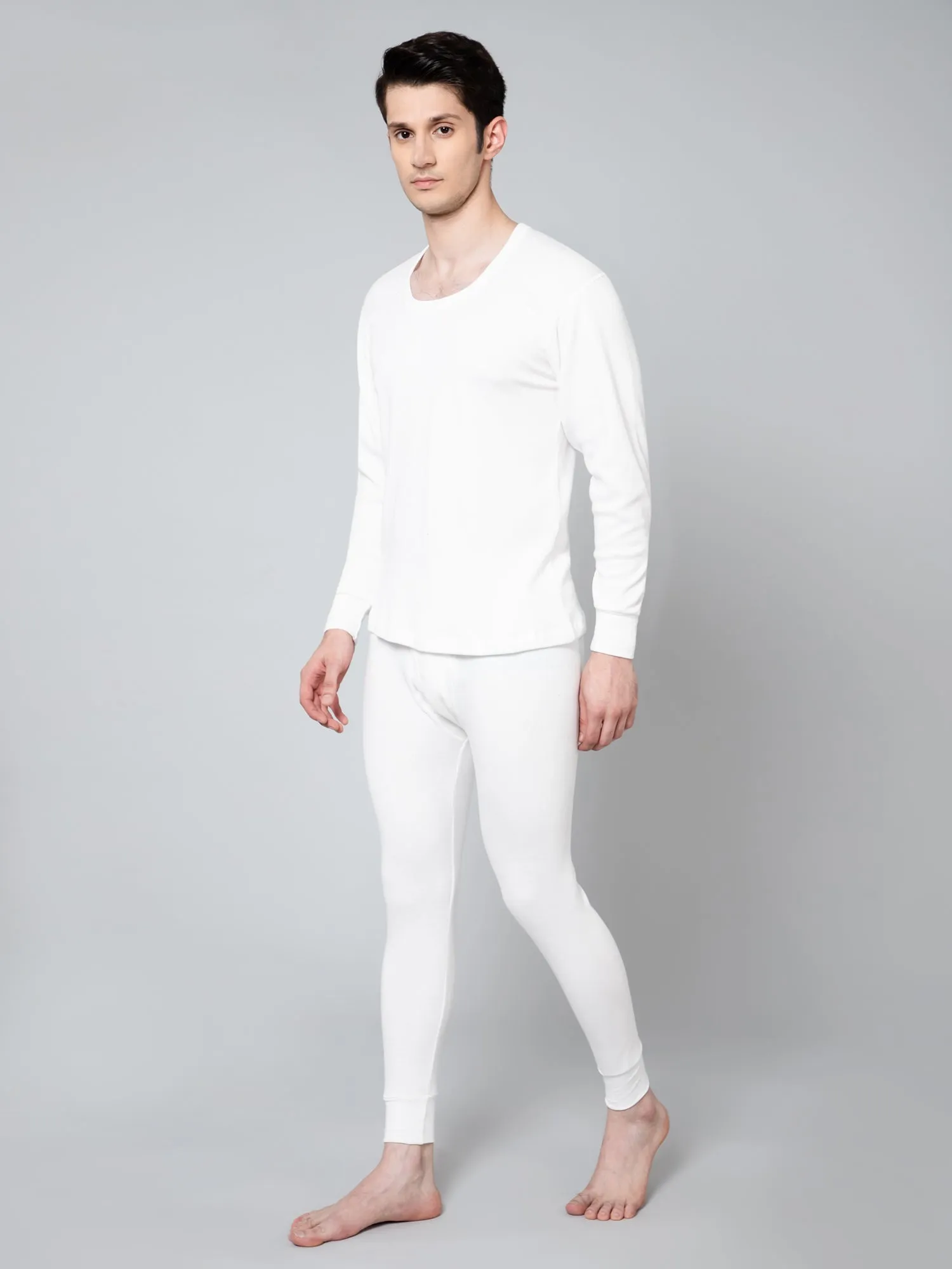 Men Off White Thermal Top