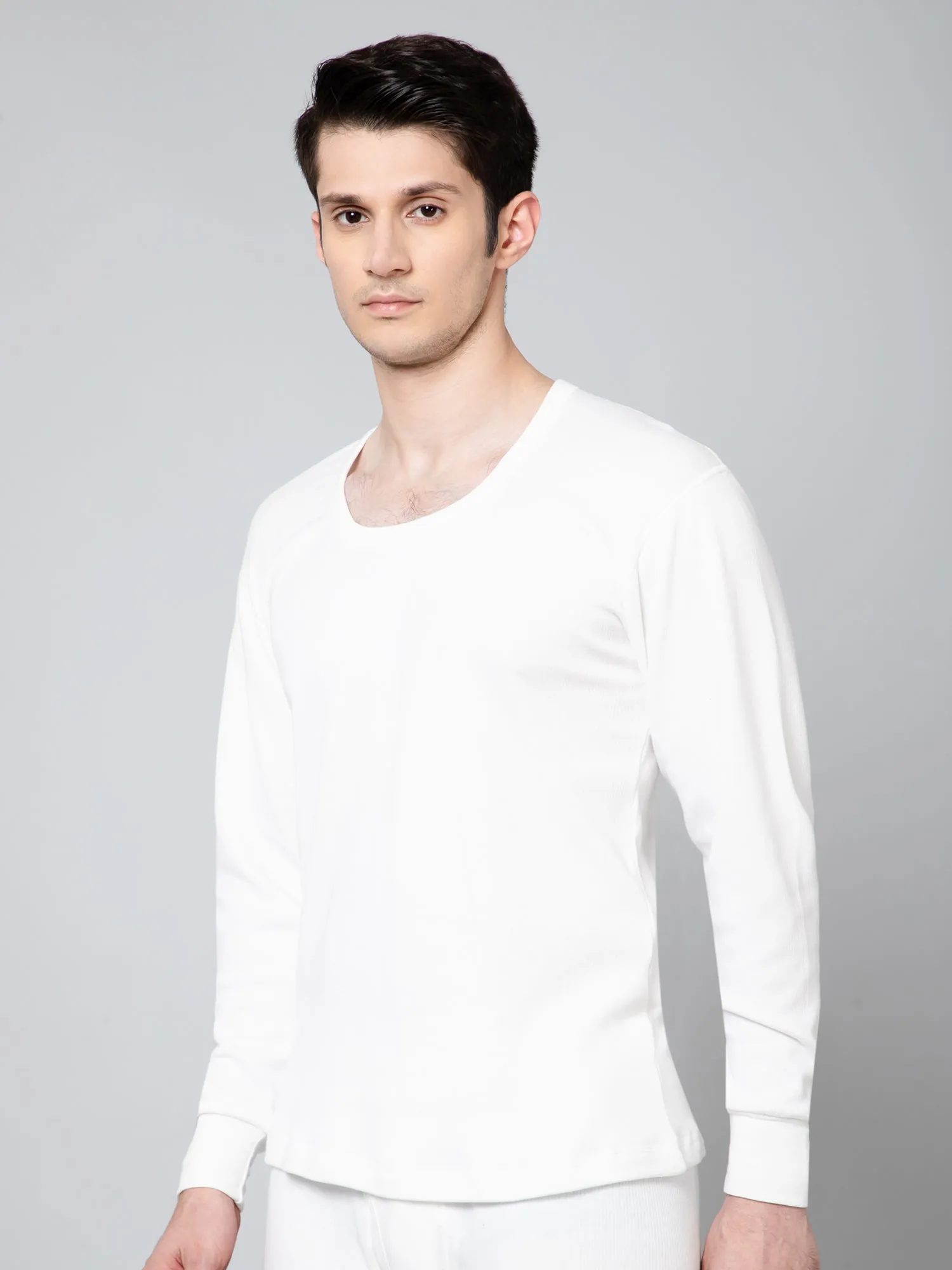 Men Off White Thermal Top