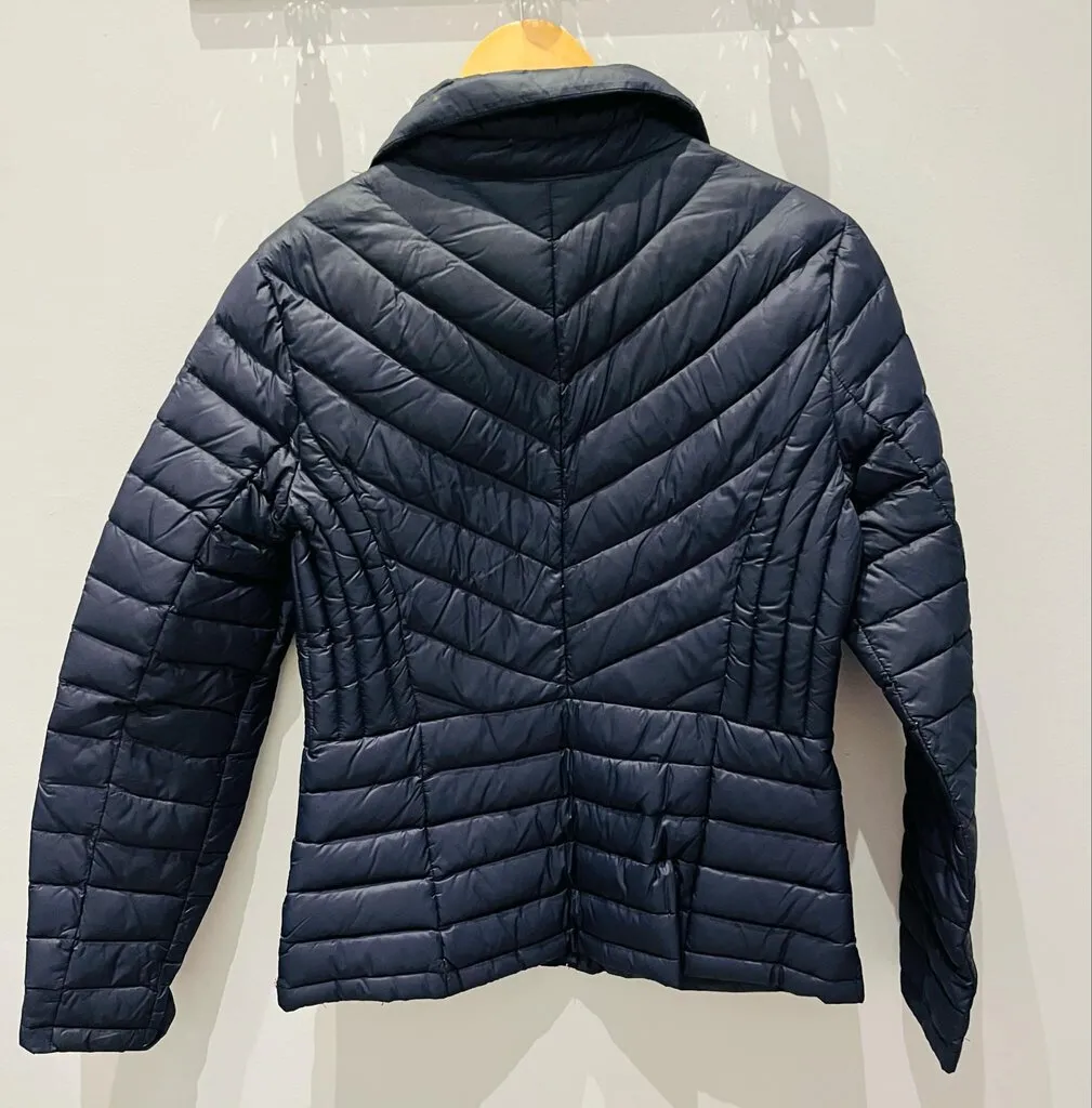 Michael Kors Navy Blue Packable Puffer Jacket - Size Small