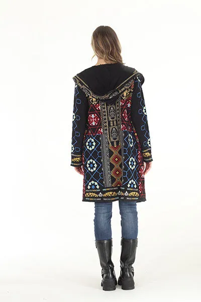 Nativa Embroidered Hooded Jacket