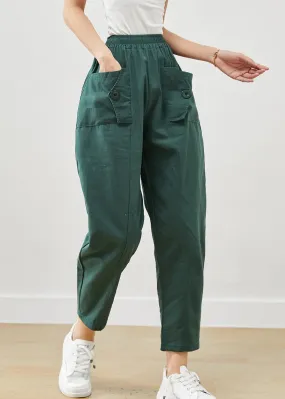 Pockets Cotton Harem Pants Fall