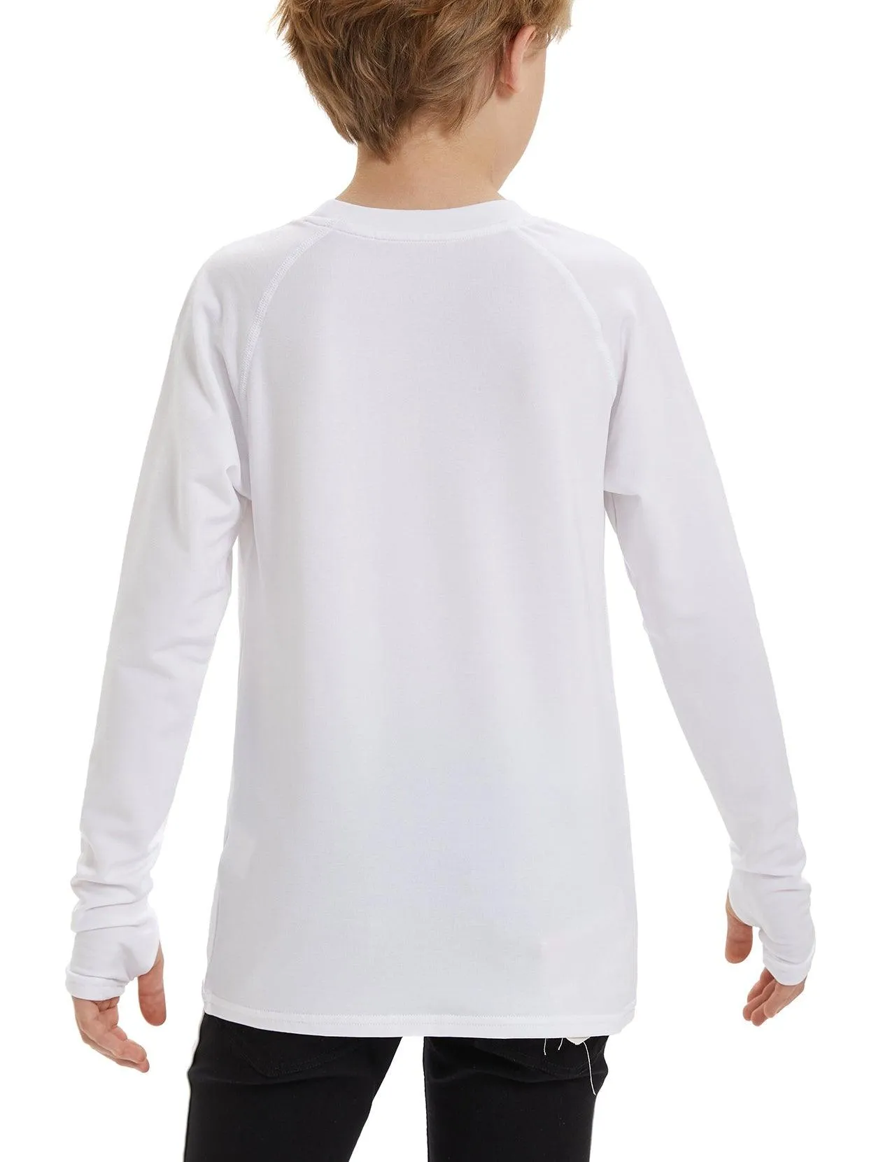 Pullover Long-sleeve Fleece Lined Base Layer for Kids