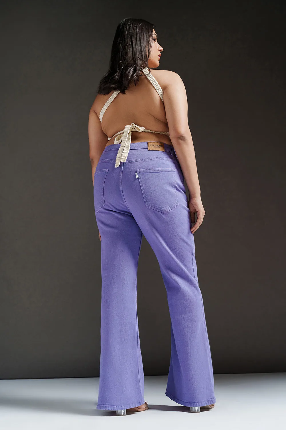 Purple Luxe Curve Bootcut Jeans