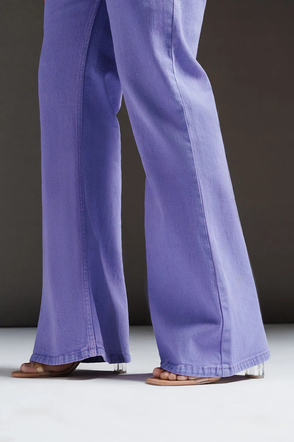 Purple Luxe Curve Bootcut Jeans