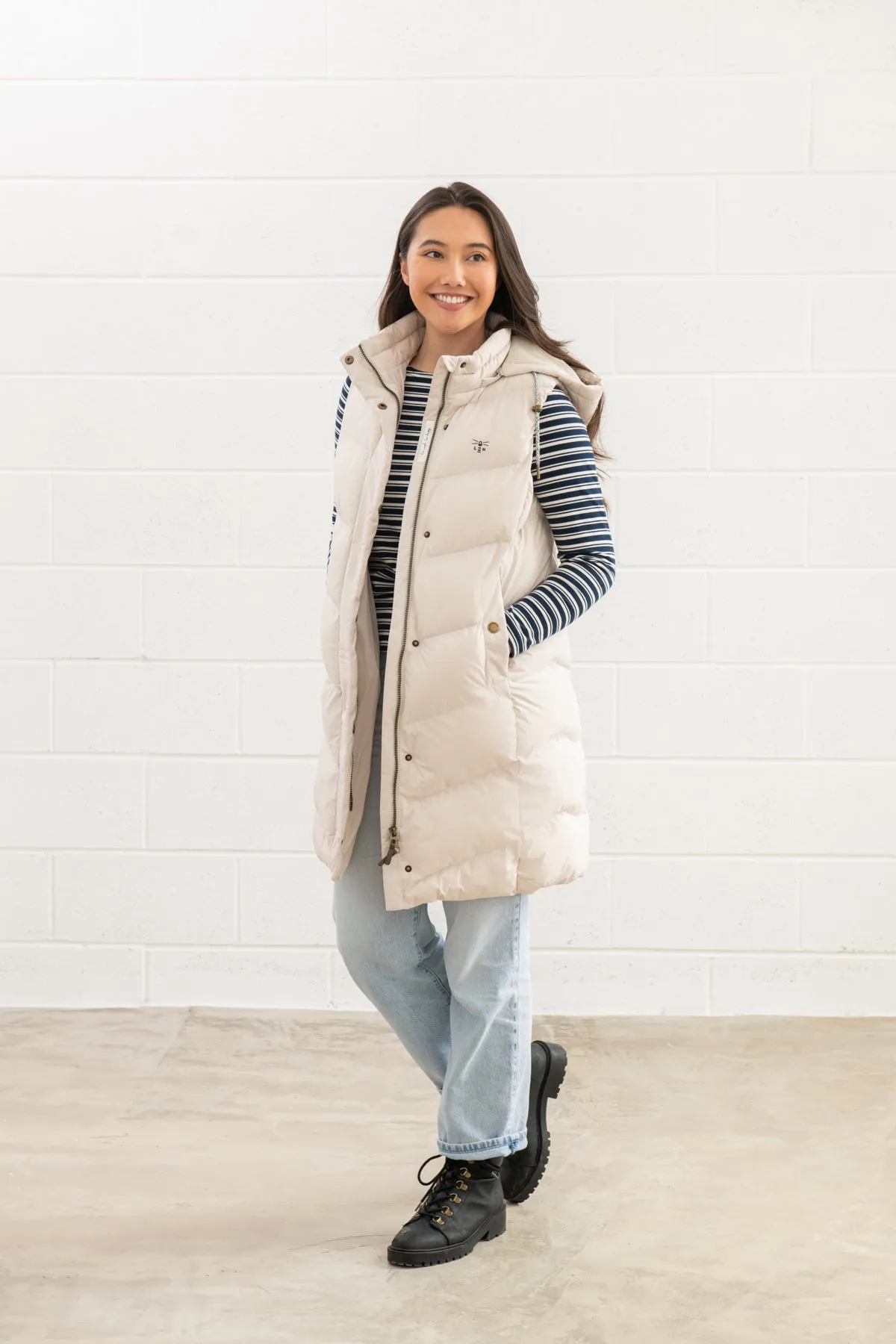 Savannah Long Gilet - Irish Cream