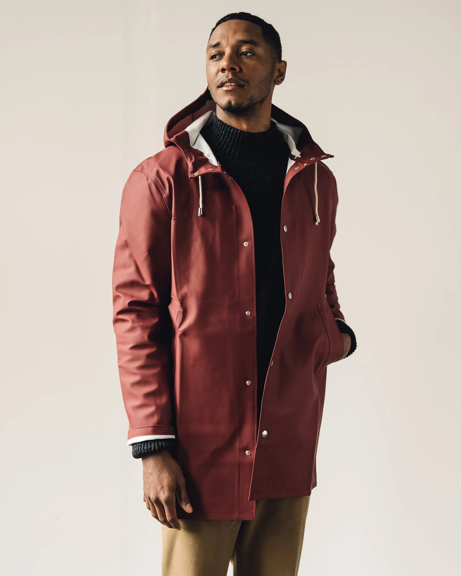 Stutterheim Stockholm Raincoat, Burgundy