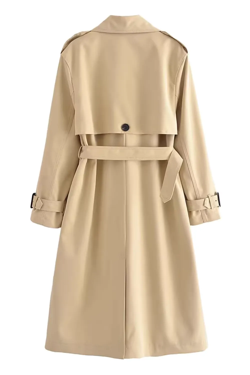 'Vanya' Belted Long Windbreaker Coat (2 Colors)