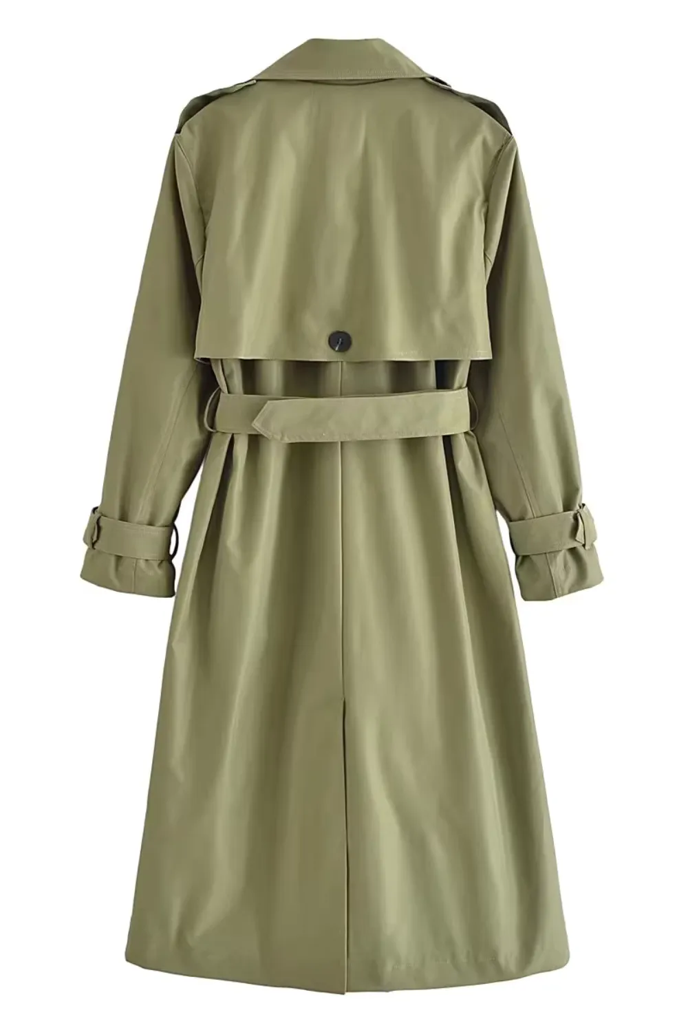 'Vanya' Belted Long Windbreaker Coat (2 Colors)