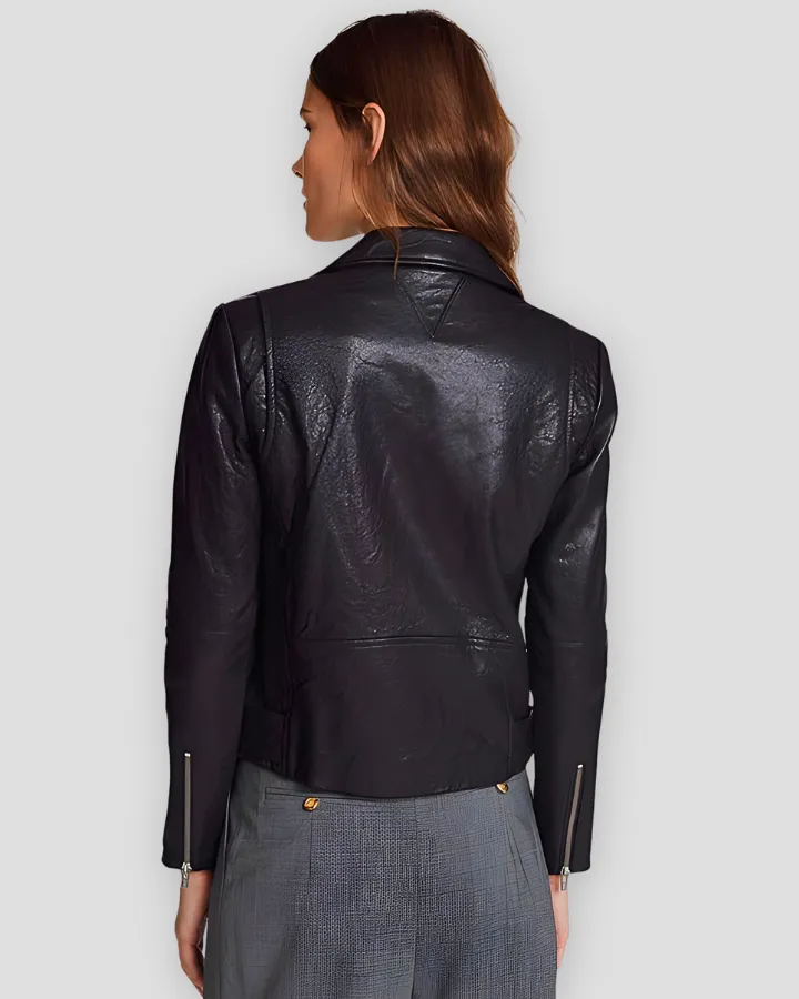 Vienna Black Biker Leather Jacket