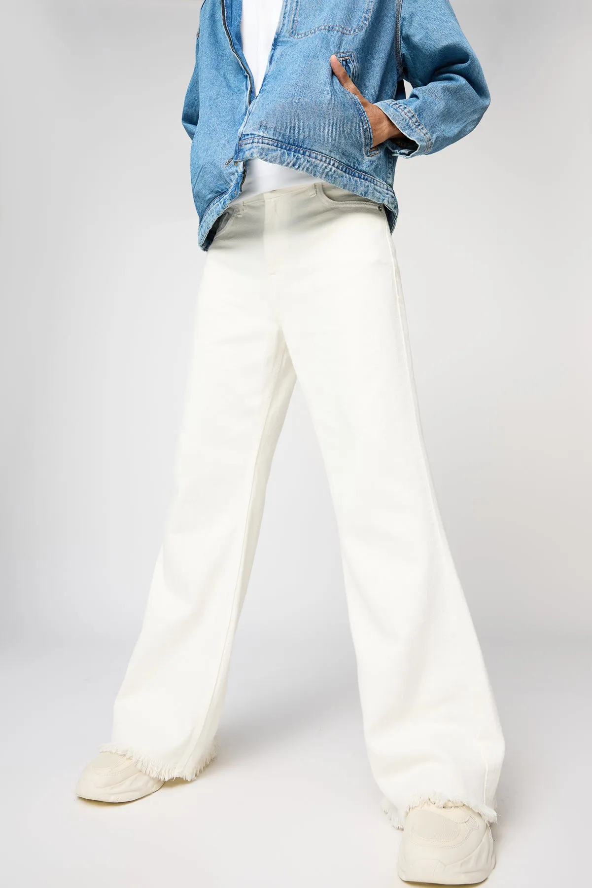 White Surge Bootcut Men's Jeans