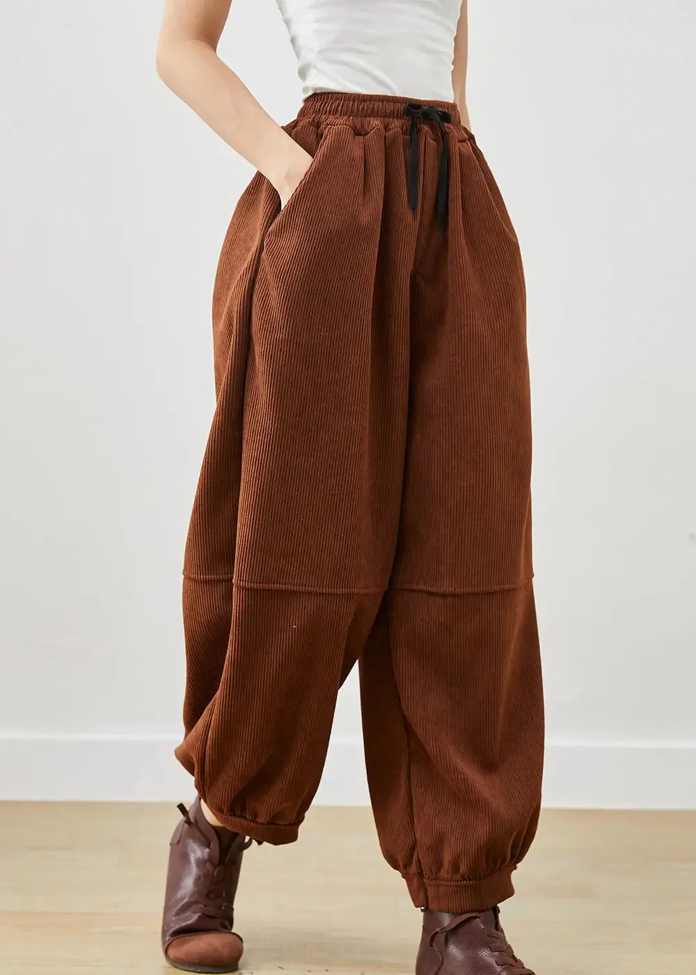 Women Corduroy Harem Pants Winter