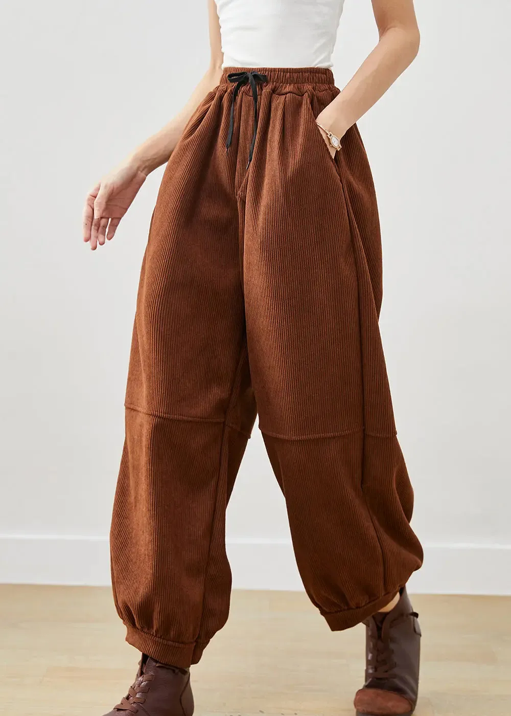 Women Corduroy Harem Pants Winter