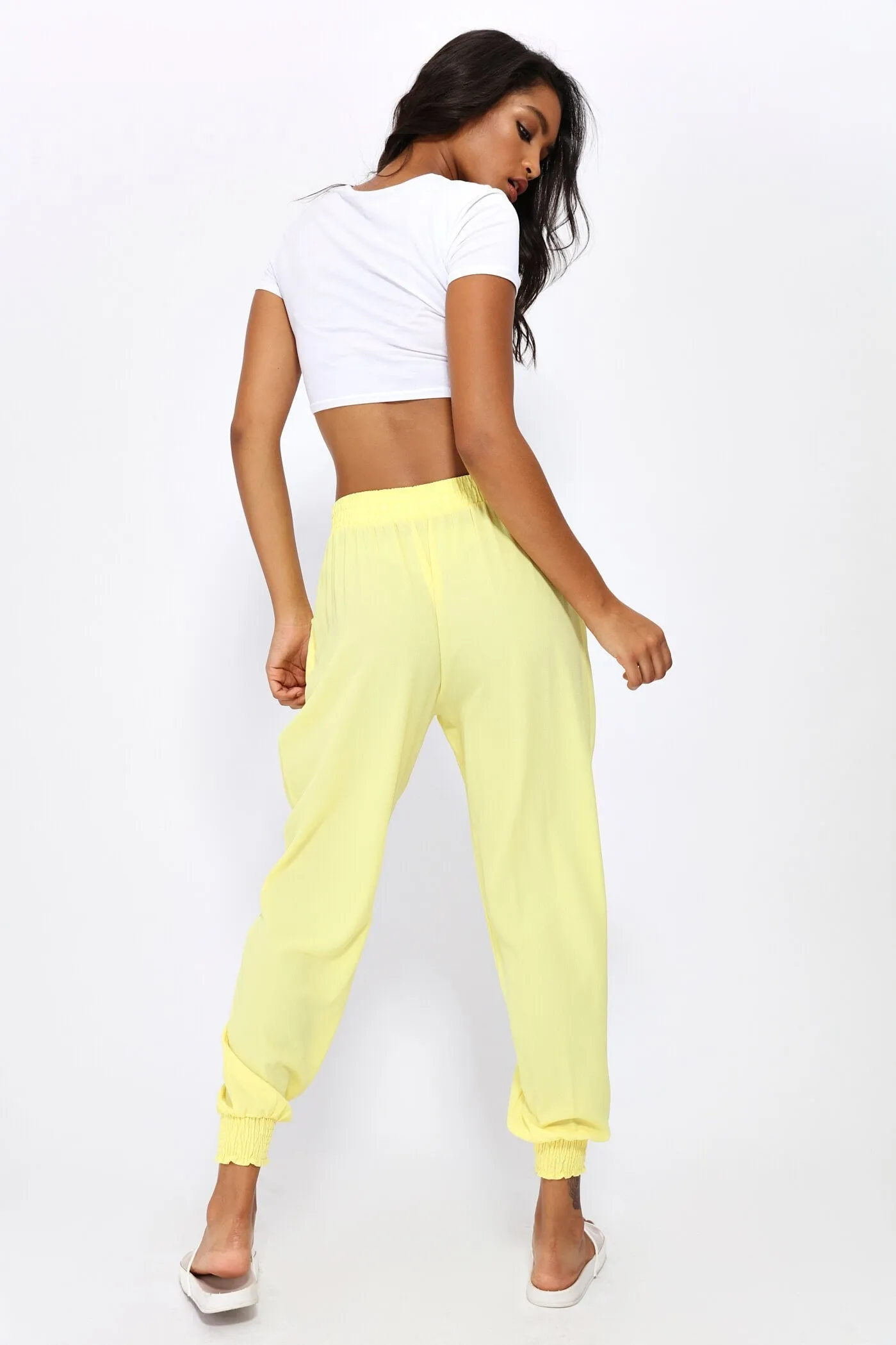 Yellow Loose Fit Harem Pants