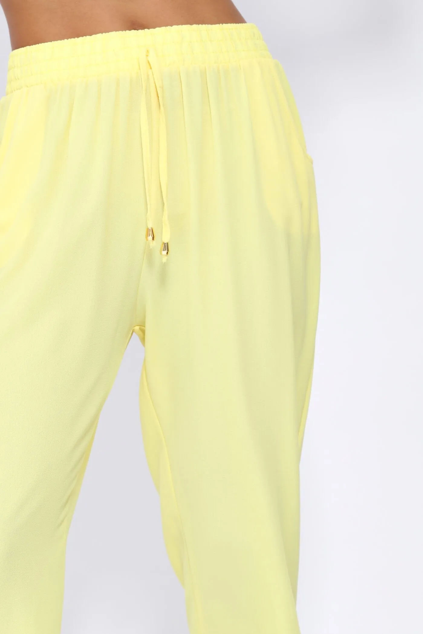 Yellow Loose Fit Harem Pants